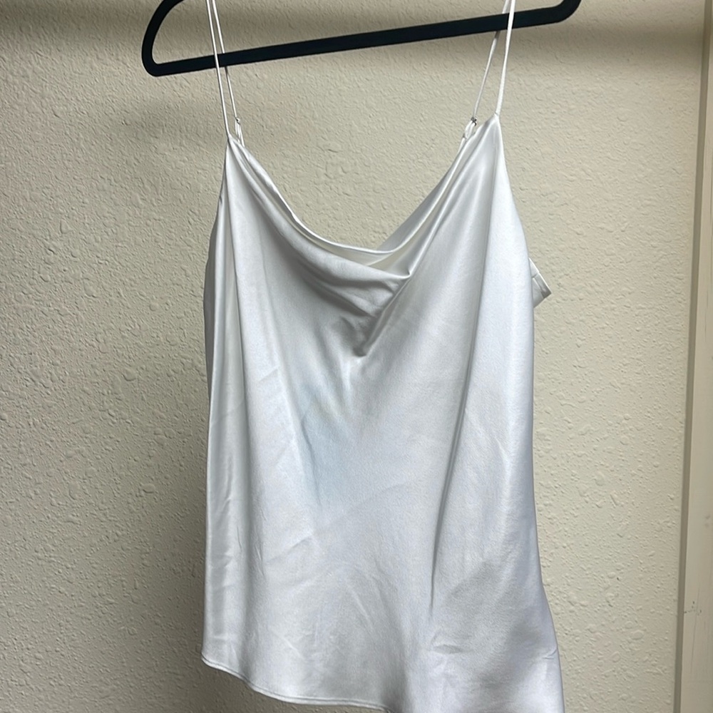 Antonio Melani Lila white silk tank